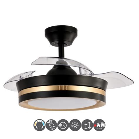 Ventilador VIPER MINI 91cm Negro Oro Luceshogar