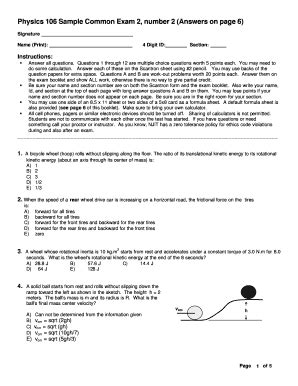 Fillable Online Web Njit Sample Common Exam 2 No2 Webnjitedu Web