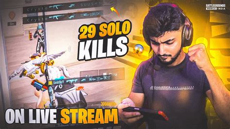 29 Solo Kills Gameplay On Live Stream Back To Back Clutches And Some