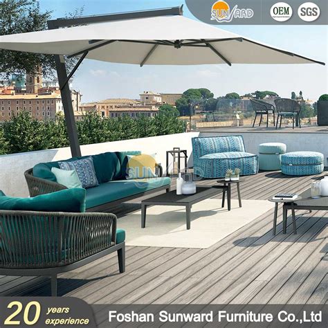 Luxury Outdoor Garden Modern Home Patio Villa Sofa Set with Polyester Rope - China Outdoor Sofa ...