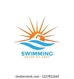 Swimming Graphic Design Template Vector Stock Vector (Royalty Free ...