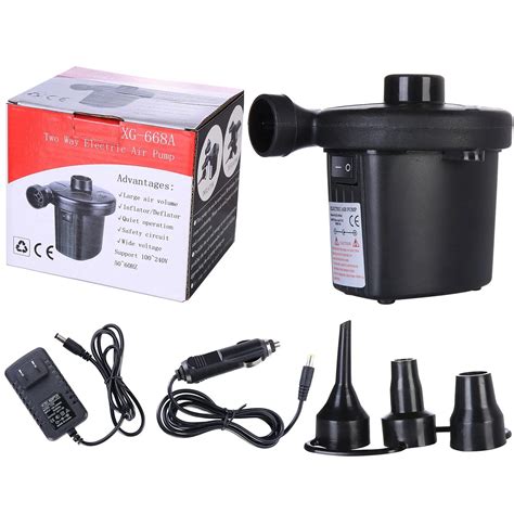 Us Plug Electric Air Pump Dc12vac110v Inflate Deflate Pumps Car Inflator Electropump With 3