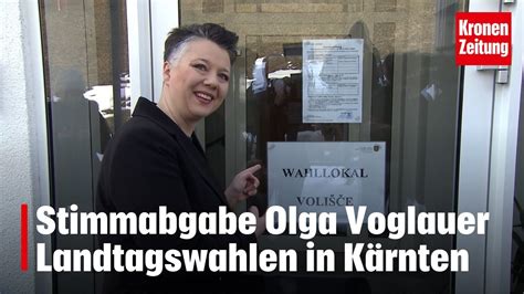 Stimmabgabe Olga Voglauer Grünen Landtagswahlen Kärnten YouTube