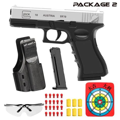 Новый автоматический игрушечный пистолет Black Glock с брошенной ...