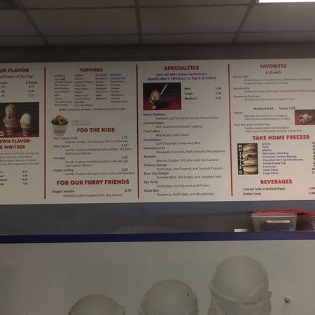 WHIT'S FROZEN CUSTARD, Jacksonville - 11362 San Jose Blvd Ste 3 - Menu ...