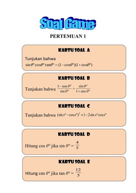 Soal Games Pertemuan Pdf