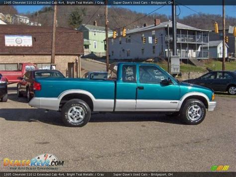 1995 Chevrolet S10 Ls Extended Cab 4x4 Bright Teal Metallic Gray Photo 8