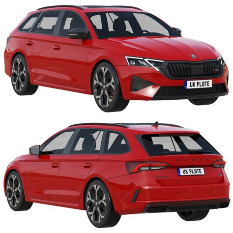 Skoda Octavia Rs Combi D Model For Vray