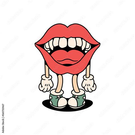 big mouth cartoon vector design Stock Vector | Adobe Stock