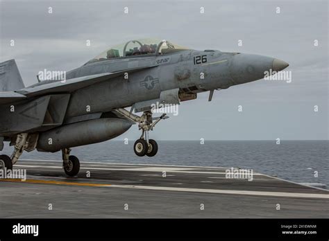 Uss Abraham Lincoln United States 13 April 2024 A U S Navy F A 18f Super Hornet Fighter