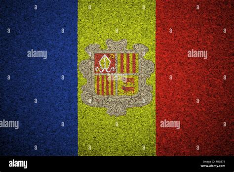 The Andorran flag Stock Photo - Alamy