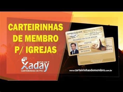 Carteirinhas de Membro para Igrejas Evangélicas Credencial de Pastor