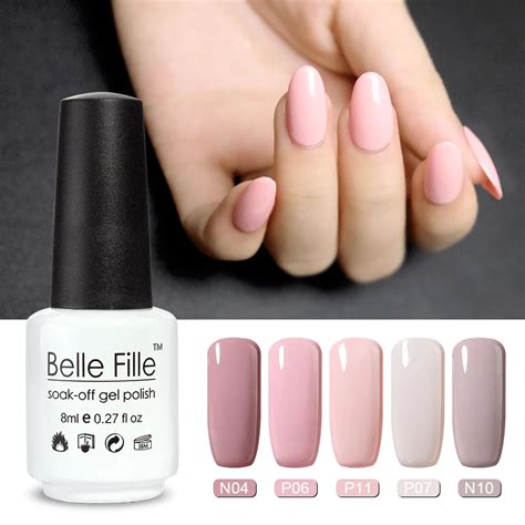 Belle Fille Nail Gel Polish UV Soak Off Princess Pink Color Nude Gel