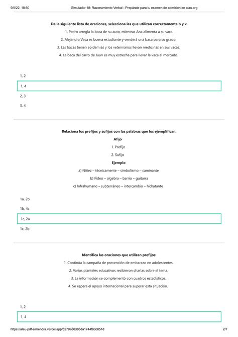 SOLUTION Simulador 18 Razonamiento Verbal Prep Rate Para Tu Examen De