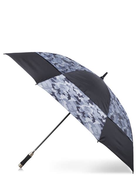 Totes Recycled Canopy Vented One Touch Auto Open Golf Umbrella With