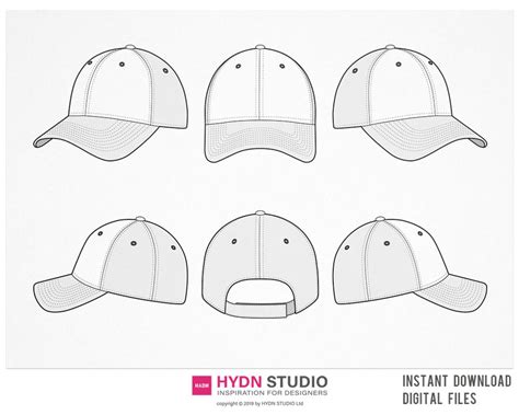 Boceto plano de diseño de gorra Pisos de moda Plantilla de Etsy España