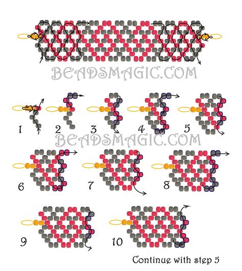 Браслеты из бисера для начинающих простые схемы