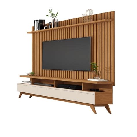 Rack Vivare 1 8 Wood Painel Classic Ripado Para Tv Até 72 Polegadas