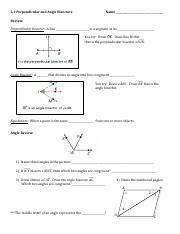 Perpendicular And Angle Bisector Worksheet Pdf Perpendicular