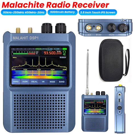 DSP1 SDR Malachitowy Odbiornik Radiowy 50kHz 250MHz 400MHz 2GHz 5000mAh