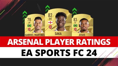 EA SPORTS FC 24 ARSENAL PLAYER RATINGS PREDICTION FT SAKA