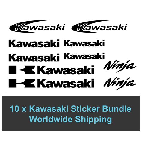 10 x Kawasaki Stickers Decals Bundle. Kawasaki Ninja. | Etsy