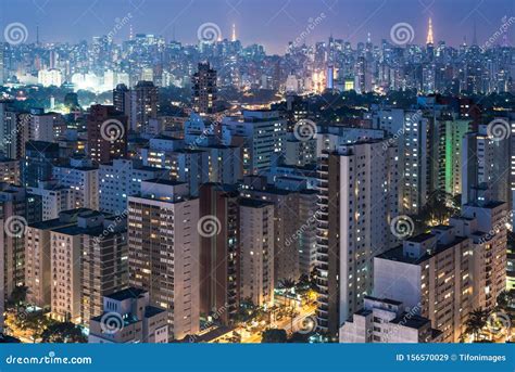 Skyline Of Sao Paulo City Overview Of Buildings Editorial Image ...