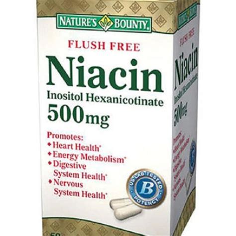 Natures Bounty Niacin 500mg 50 Capsules Manmohni