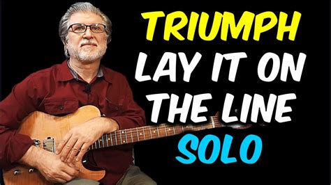 Lay It On The Line Guitar Lesson Solo Triumph Rik Emmett YouTube