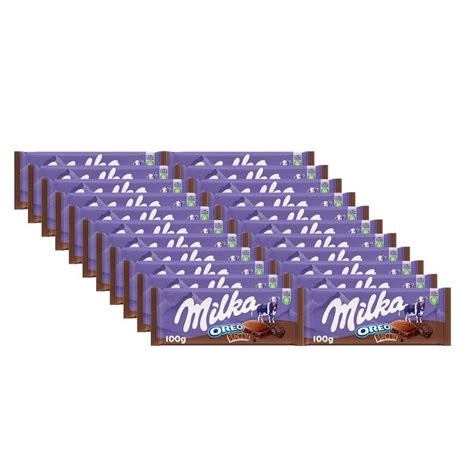 Caja De 22x Tabletas De Chocolate Milka Oreo Brownie