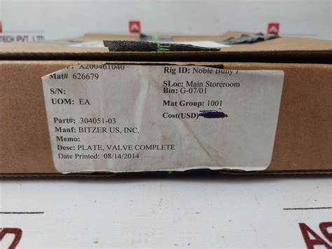 Bitzer 304012 22 Complete Valve Plate Aeliya Marine