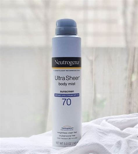 Neutrogena Ultra Sheer Body Mist Sunscreen Spray Broad Spectrum Spf70 141g Th