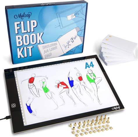 Flip Book Kit A4 Led Lightbox For Drawing And Tracing And 360 Sheets