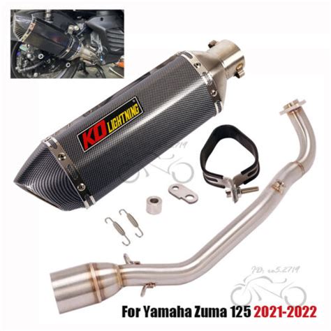 For Yamaha Zuma 125 2021 2022 Exhaust System Muffler Tips 370mm Front