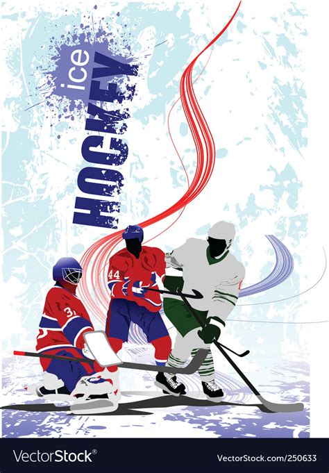 Hockey Poster Royalty Free Vector Image Vectorstock