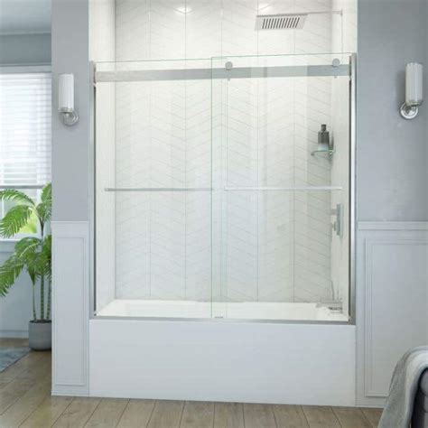 Dreamline Essence H 56 60 Inch W X 60 Inch H Semi Frameless Bypass Tub Door