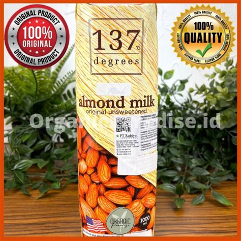 Jual 137 Degrees Almond Milk Original Unsweetened 1 Liter Shopee