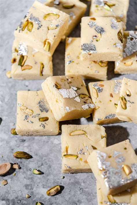 Plain Milk Barfi Indian Milk Fudge Masala And Chai