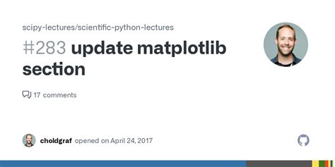 Update Matplotlib Section · Issue 283 · Scipy Lectures Scientific Python Lectures · Github