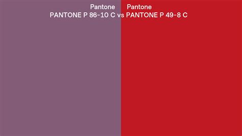 Pantone P C Vs Pantone P C Side By Side Comparison