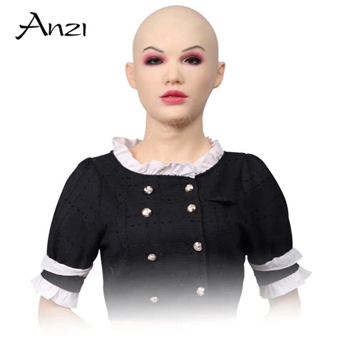 Anzi Realistic Silicone Female Mask Cosplay Transgender Full Masks