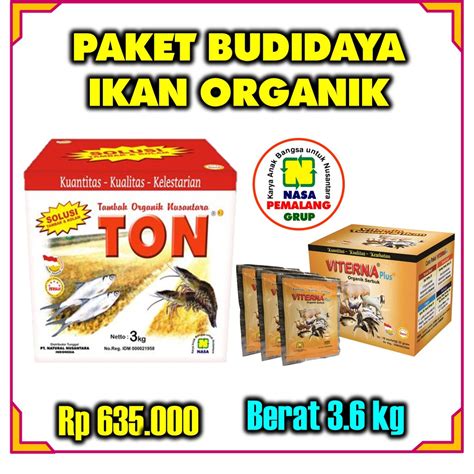 Jual PAKET BUDIDAYA TERNAK DAN IKAN ORGANIK NASA TON 3 KG VITERNA