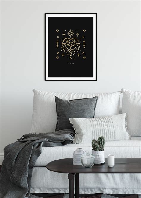 Plakat Do Sypialni Lew Znak Zodiaku Plakatomania Pl