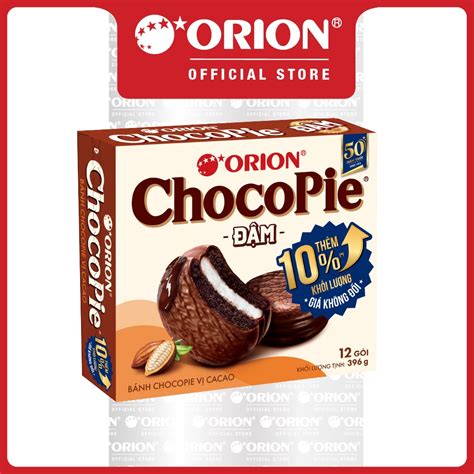 Hộp 12 gói bánh Orion ChocoPie ĐẬM vị ca cao (396G) | Shopee Việt Nam