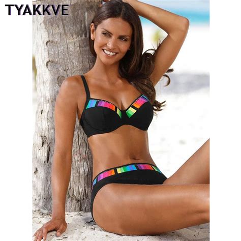 Conjunto de Bikini con Push Up para mujer Bañador estampado de lunares