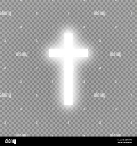 Shining White Cross And Sunlight Special Lens Flare Light Effect On