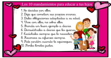 Los 10 Mandamientos Para Educar A Tus Hijos Orientacion Andujar