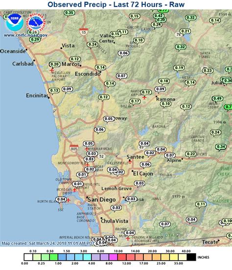 San Diego Weather Center : March 2018