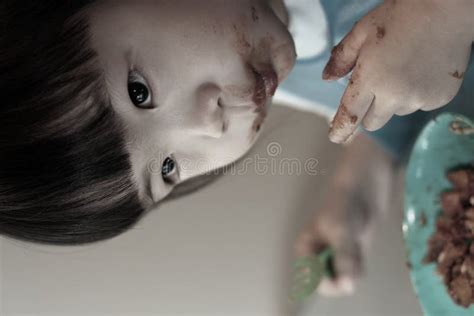 Toddler Messy Eating stock photo. Image of child, chinese - 3620394