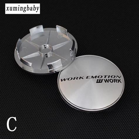 Xuming 4pcs Work Volk Emblem Badge 68mm 62mm Car Wheel Centre Cap Hub